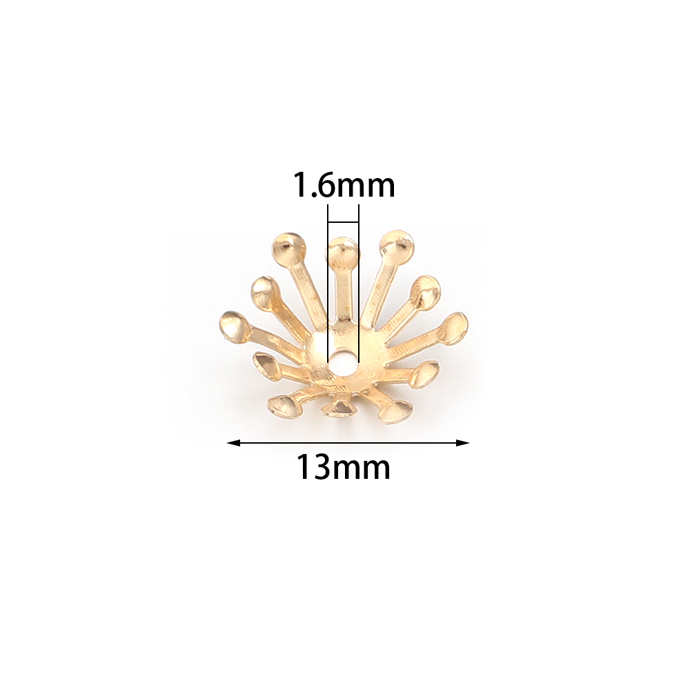 100Pcs Diameter 13MM Gold Colo - Women Accessories In Wholesale บทวิจารณ์และราคา