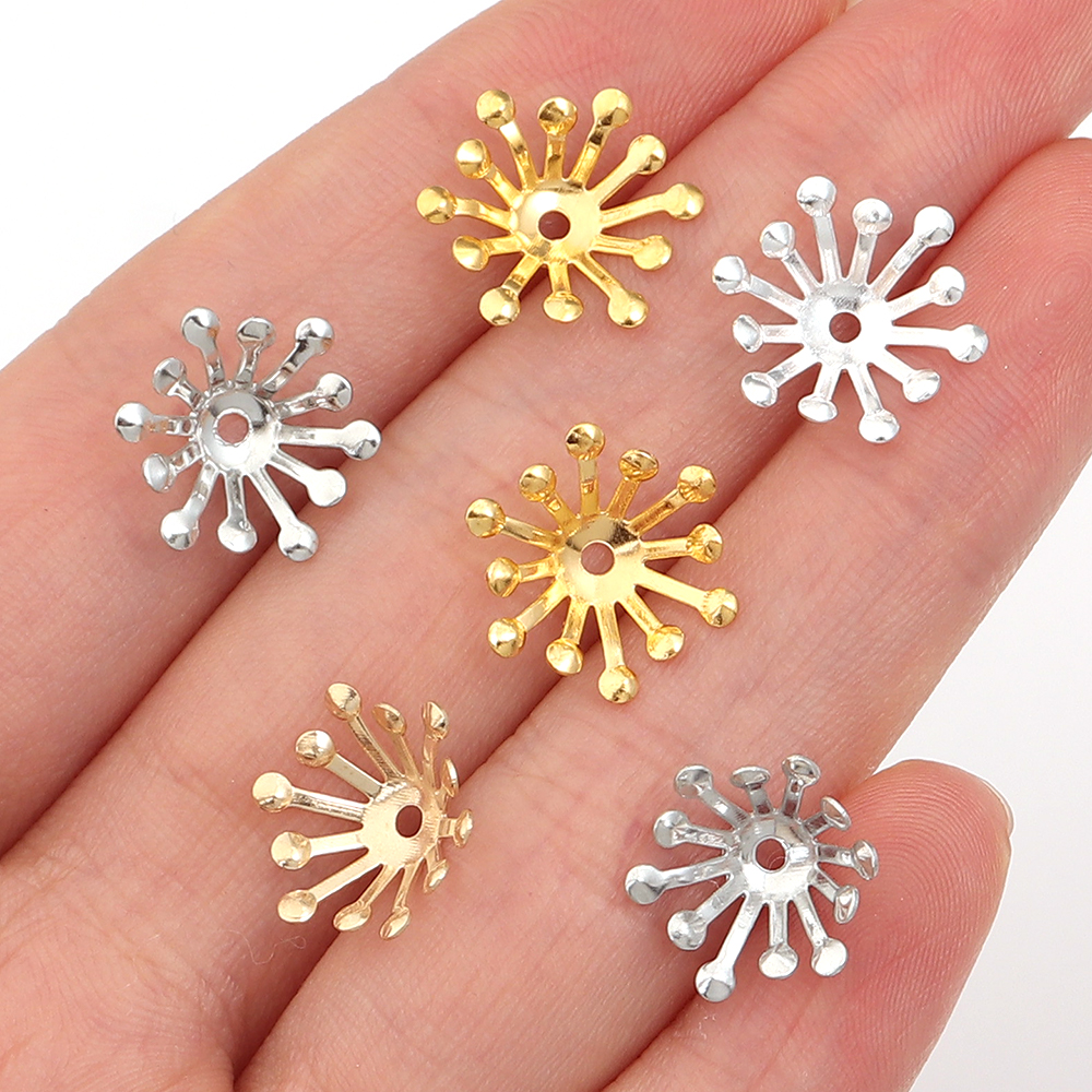 100Pcs Diameter 13MM Gold Colo - Women Accessories In Wholesale บทวิจารณ์และราคา