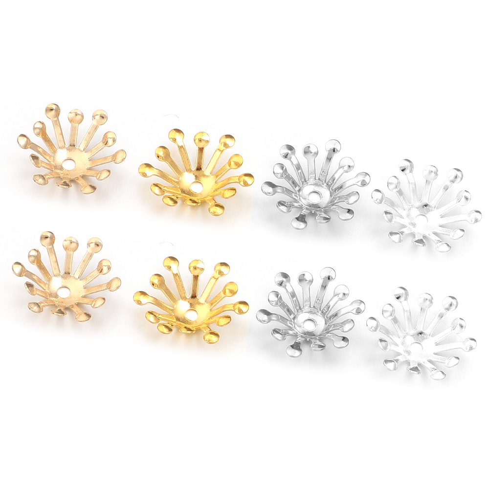100Pcs Diameter 13MM Gold Colo - Women Accessories In Wholesale บทวิจารณ์และราคา
