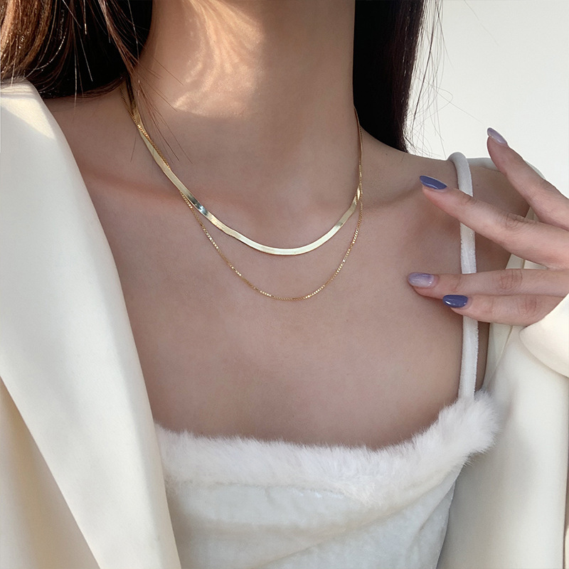 New 925 Sterling Silver Neckla - Layered Necklace Set บทวิจารณ์และราคา