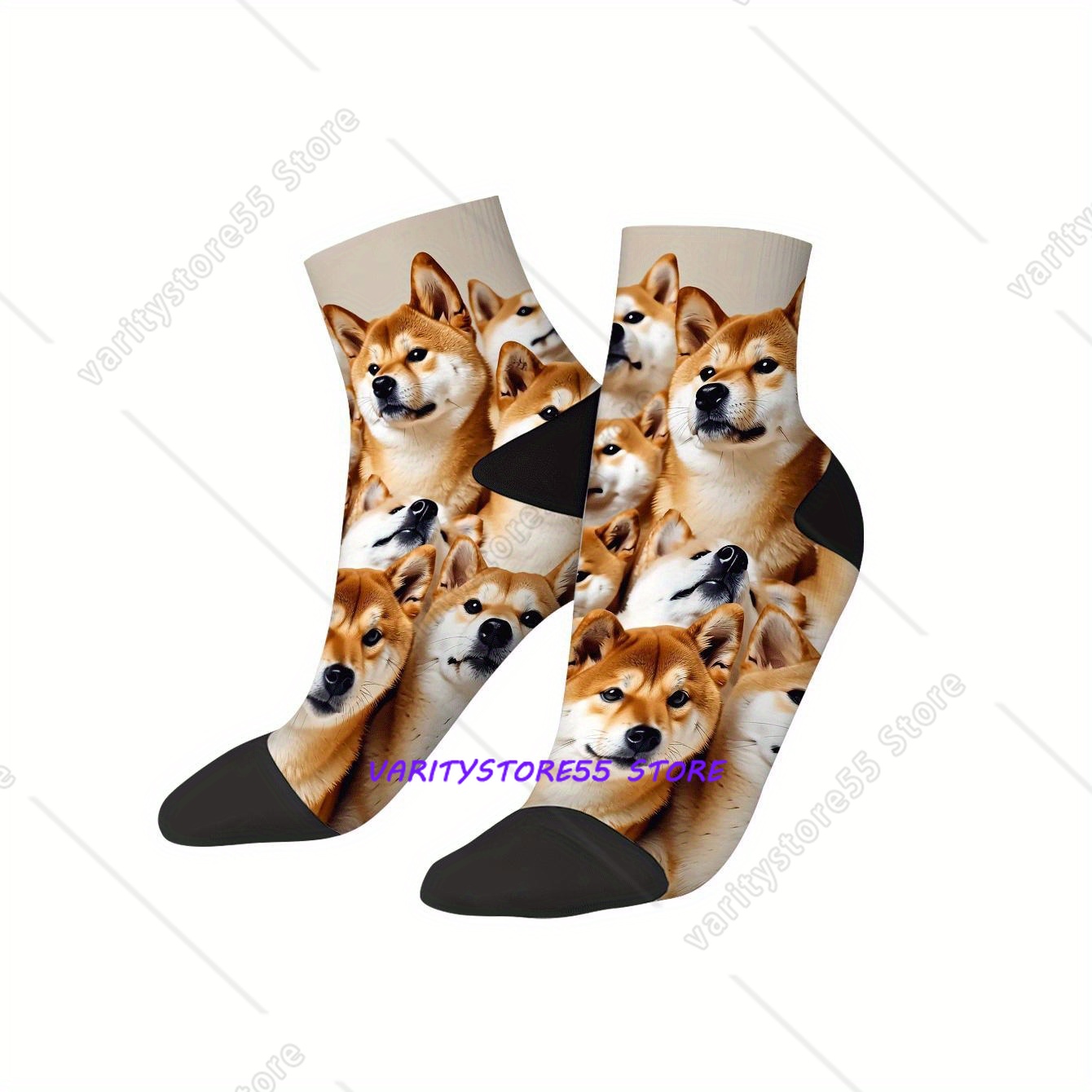Cute Shiba Inu Print Ankle Soc - Women'S Ankle Accessories บทวิจารณ์และราคา