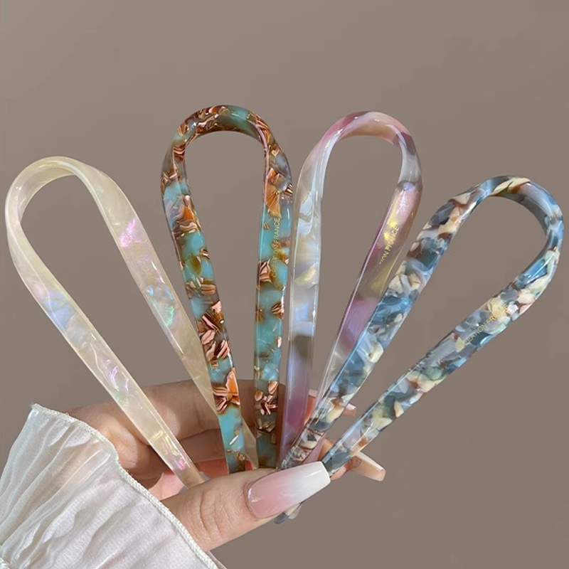 U-Shaped Hair Sticks Acetate A - Women'S Accessories List บทวิจารณ์และราคา