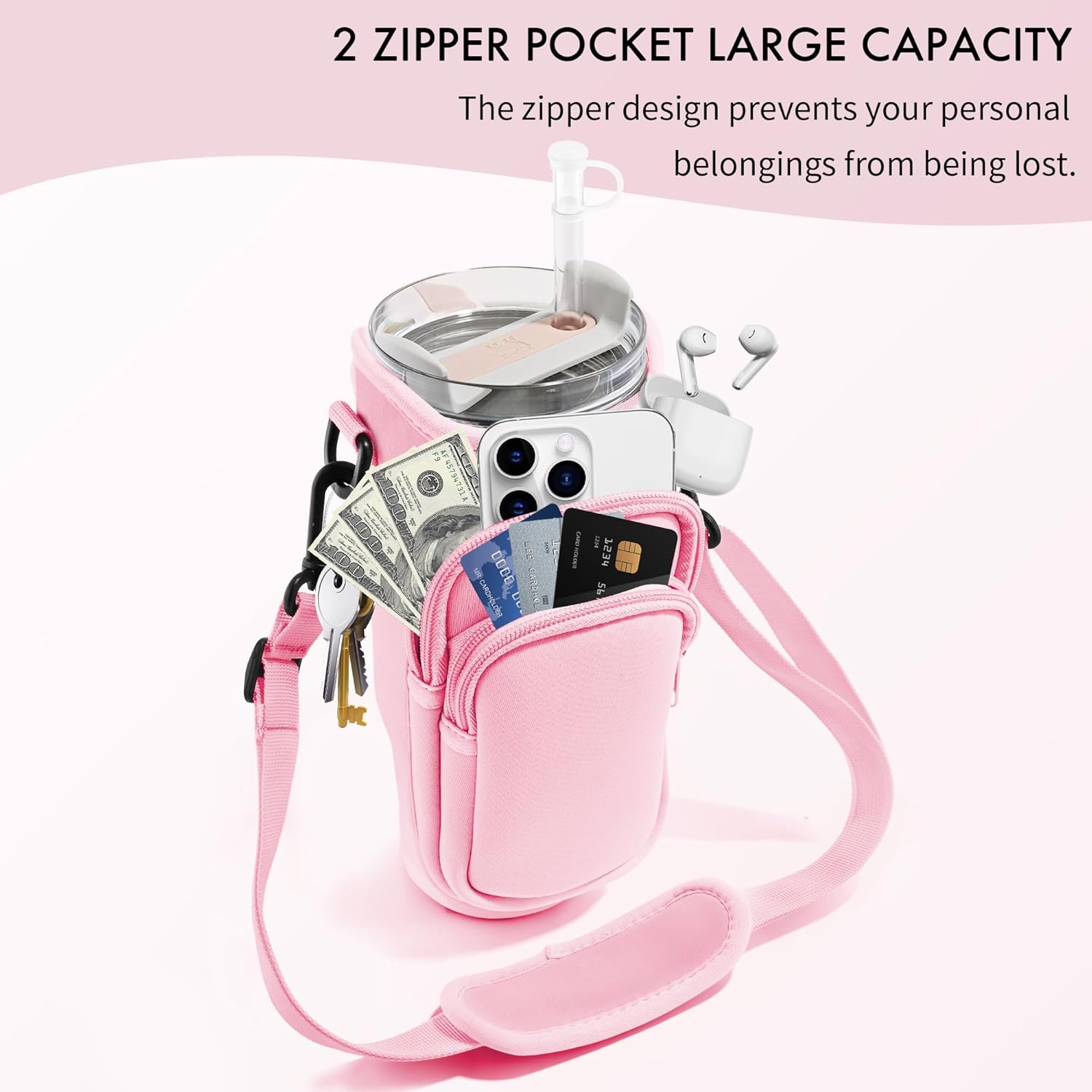 Water Bottle Carrier Bag with  - Woman Accessory บทวิจารณ์และราคา