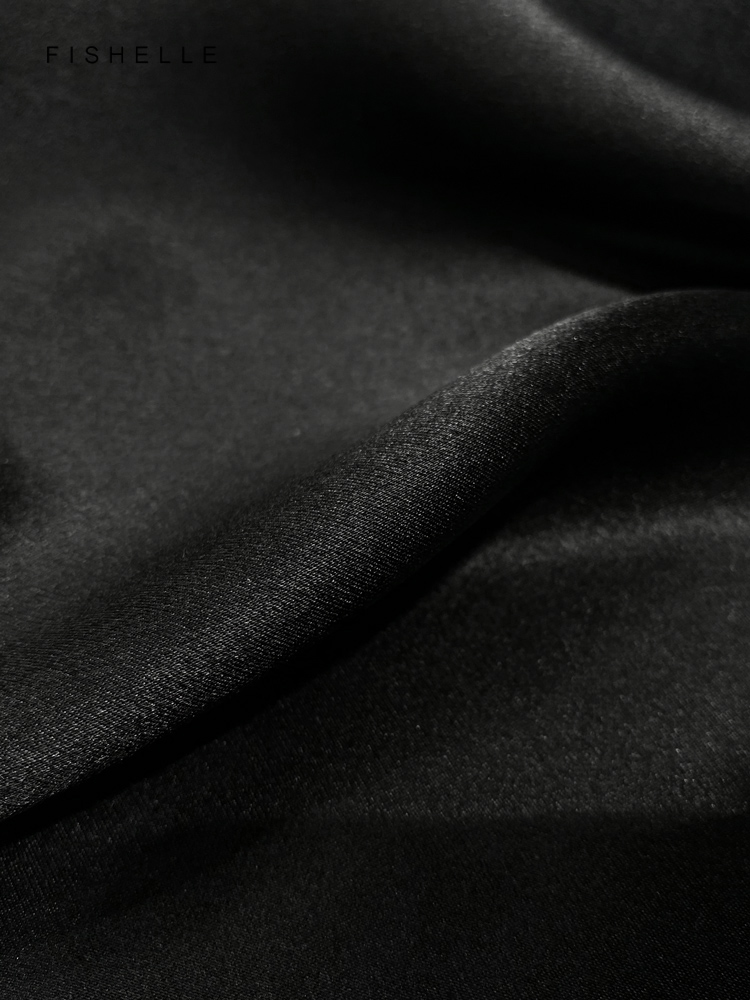 Solid color black pure silk sc - Silk Scarf Square บทวิจารณ์และราคา
