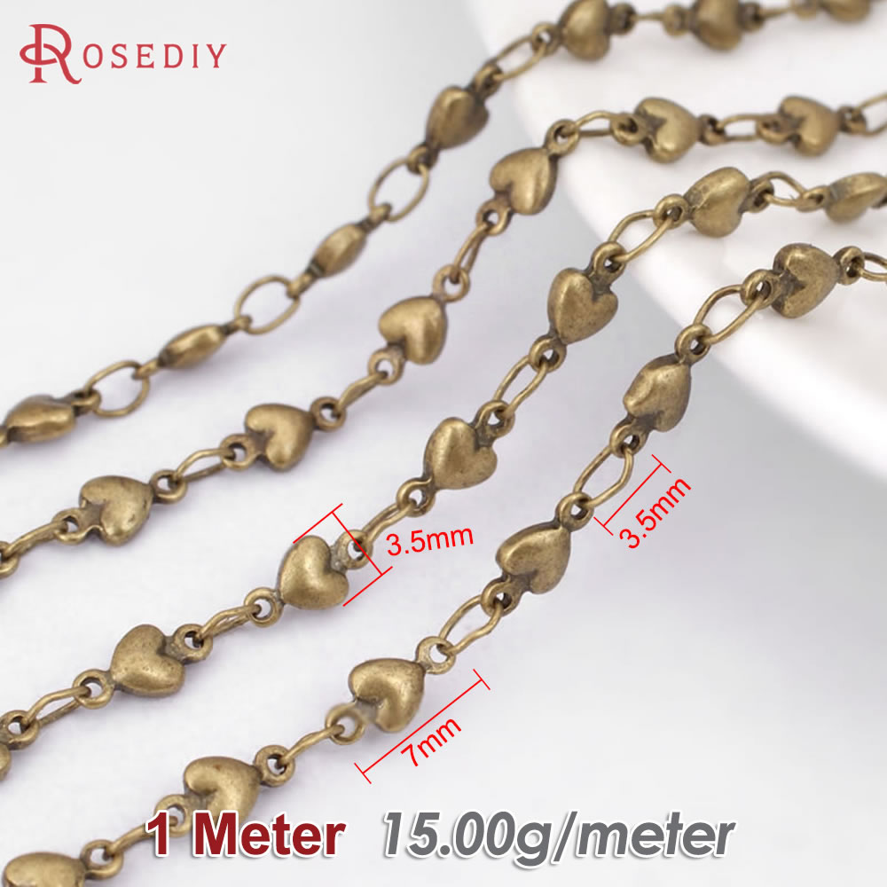1 Meter Antique Bronze Brass S - Women Accessories Chain บทวิจารณ์และราคา