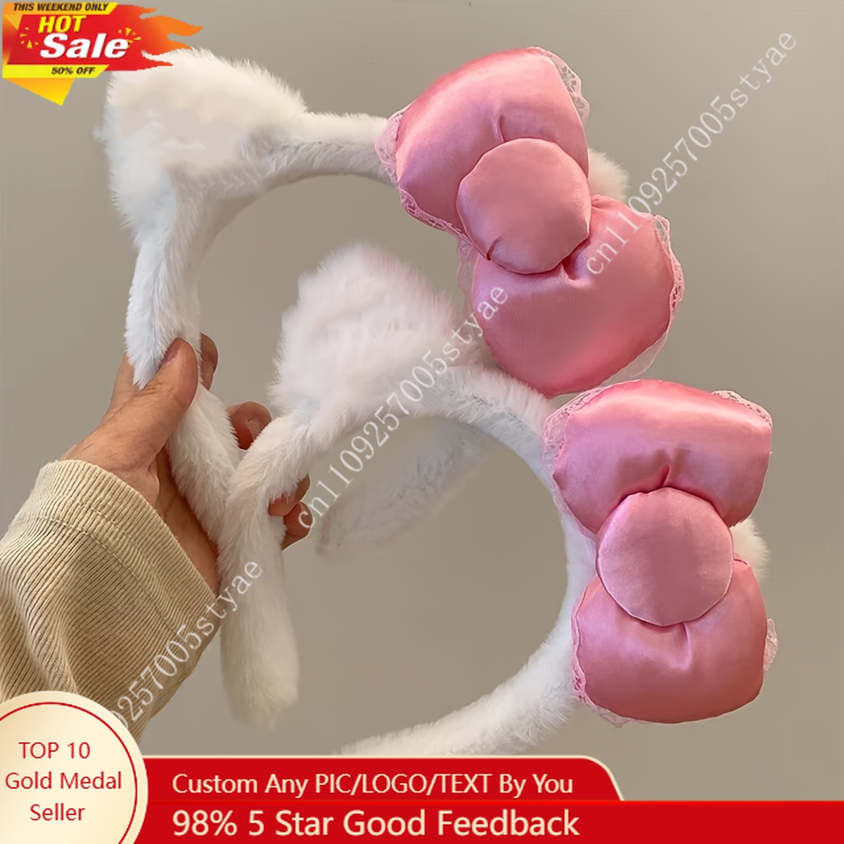 Hello Kitty Pink Bow Plush Hea - Woman Accessory บทวิจารณ์และราคา