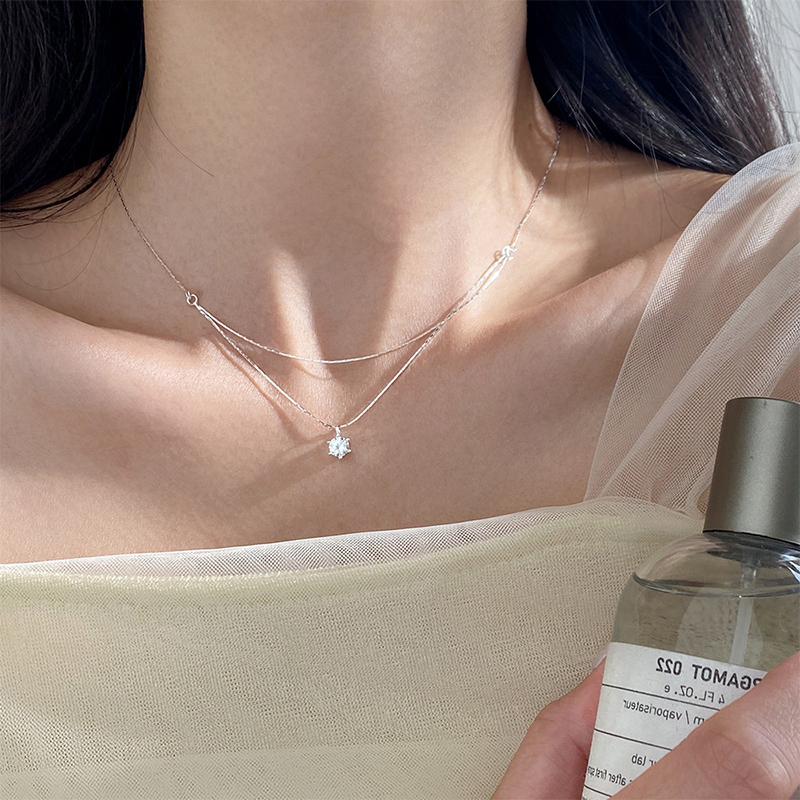 925 Sterling Silver Four Claw  - Layered Necklace Set บทวิจารณ์และราคา