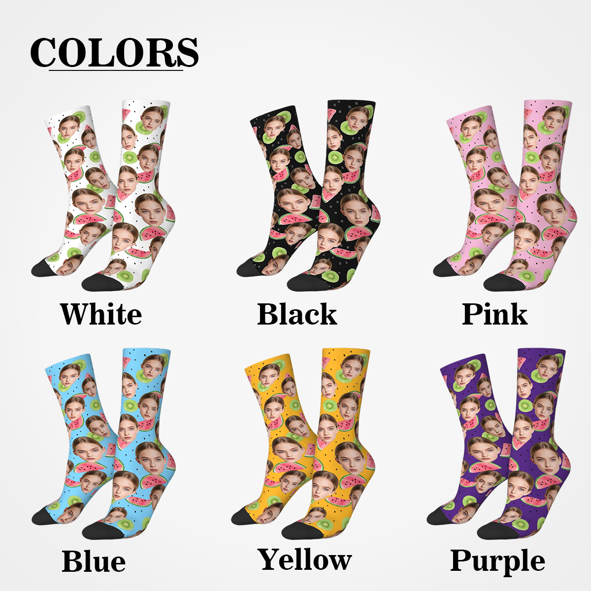 Customized avatar short socks  - Women'S Ankle Accessories บทวิจารณ์และราคา