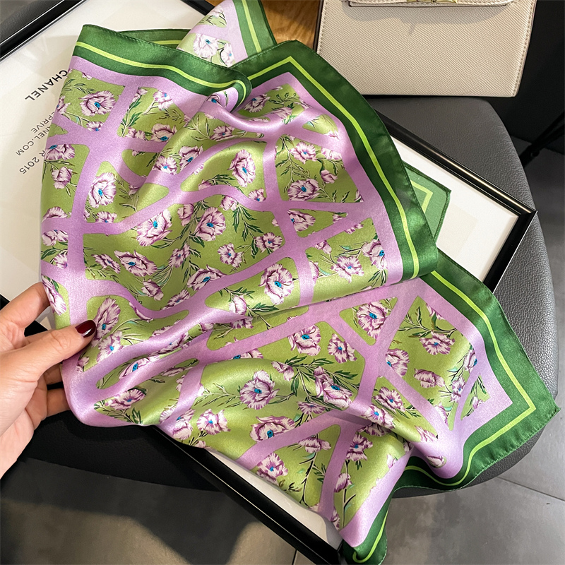 Brand 100% Mulberry Silk Scarf - Women Accessories Brands บทวิจารณ์และราคา