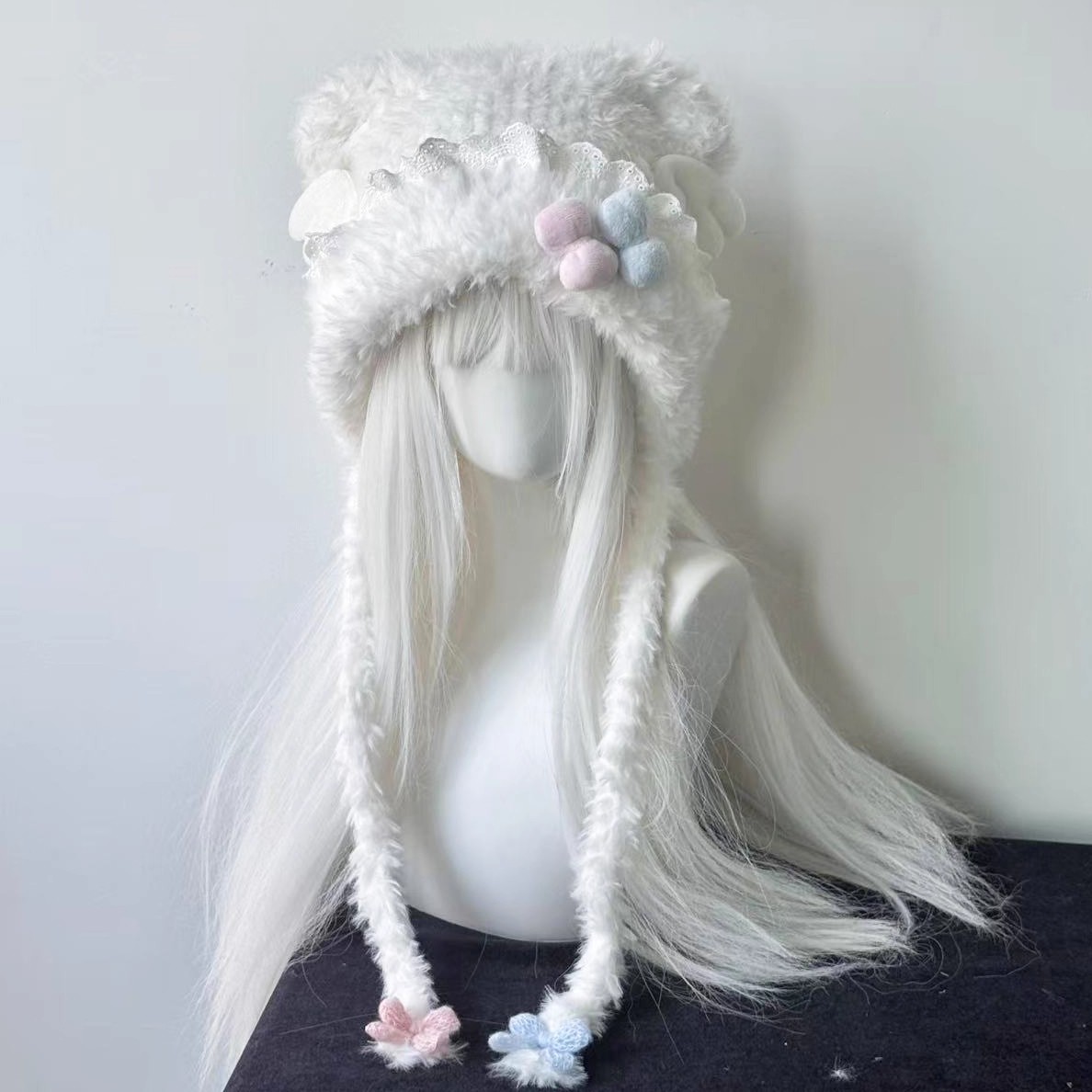 Pink and blue bow-knotted lace - Women'S Ear Accessories บทวิจารณ์และราคา